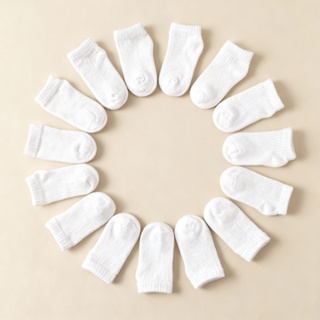 Kit 12 Pares Meias Lisa Branca Para Bebê de 0 a 6 meses - Super Confortável Recem Nascido em Oferta na Shopee
