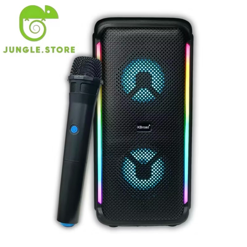 Caixa De Som Portátil Grande Bluetooth Potente Led RGB Com Microfone sem fio Rádio FM TWS KTS-1972