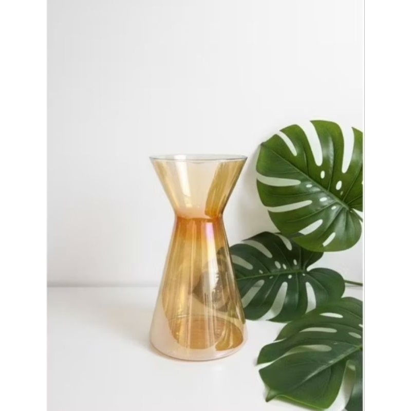 Oferta vaso Pietra âmbar/ azul turquesa vidro