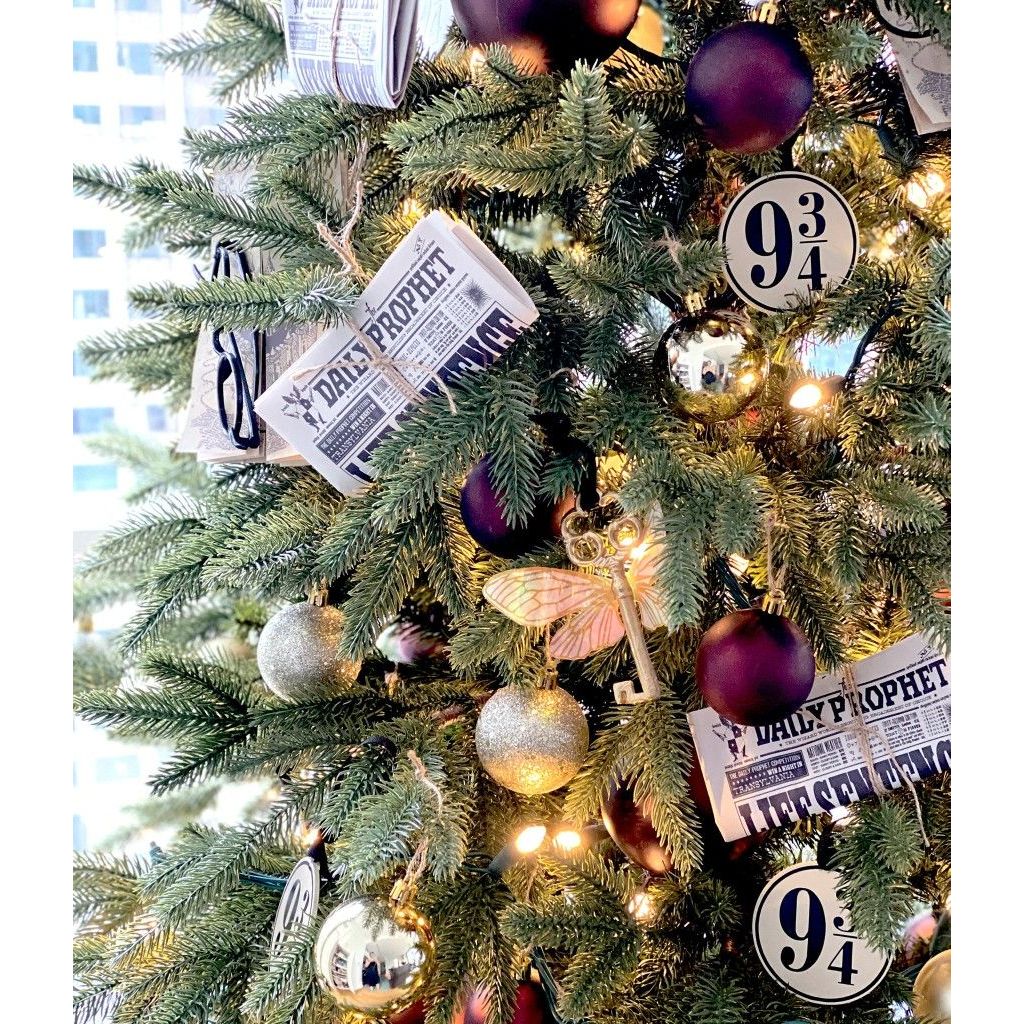 daily rophet - jornal - enroladinho - Harry Potter- arvore de natal Enfeite de Natal