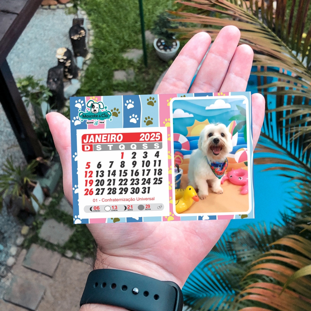 IMÃ DE GELADEIRA COM BLOCO DE CALENDÁRIO 10X7 - PET SHOP - ALTA RESOLUÇÃO - ESCOLHA A QUANTIDADE