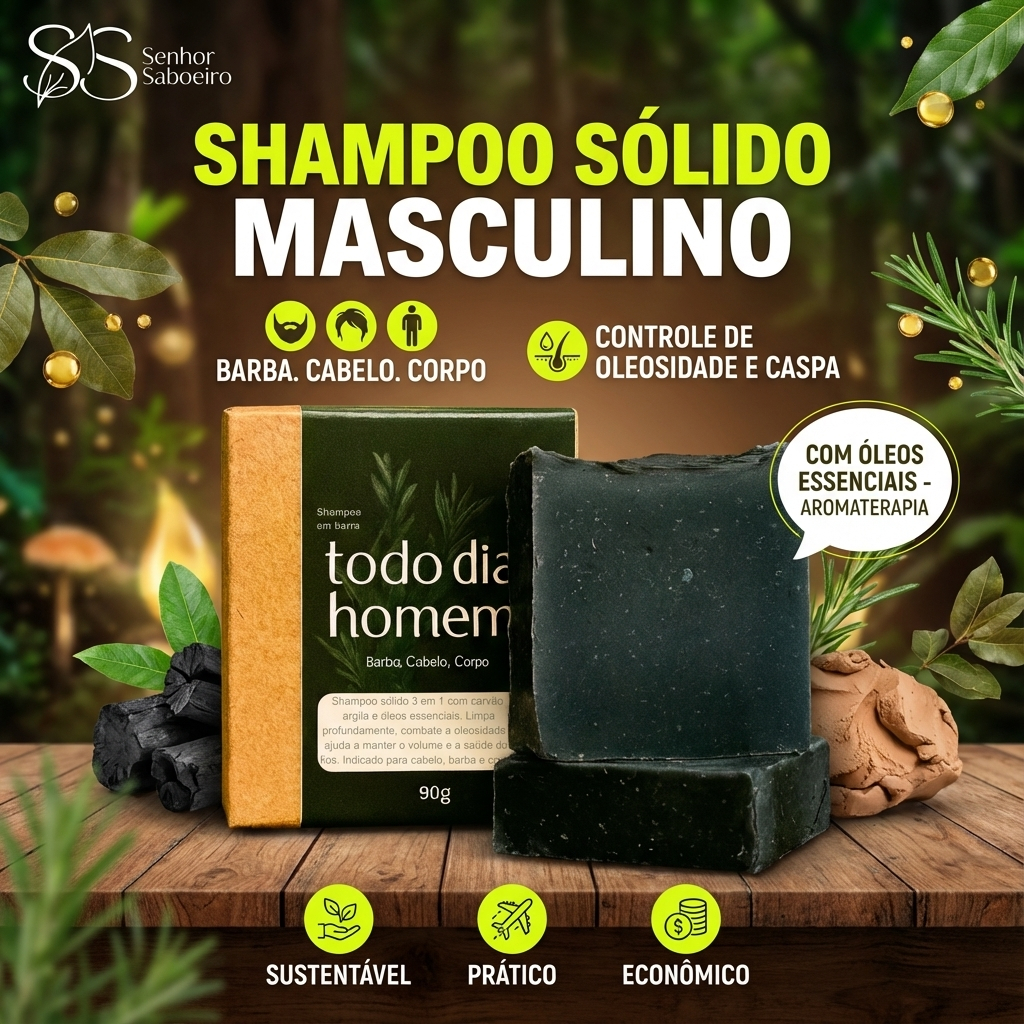 Shampoo Masculino Anticaspa 3 em 1 Cabelo Corpo e Barba Volume e Hidratação Shampoo Masculino Anticaspa 3 em 1 Cabelo Corpo e Barba Volume e Hidratação