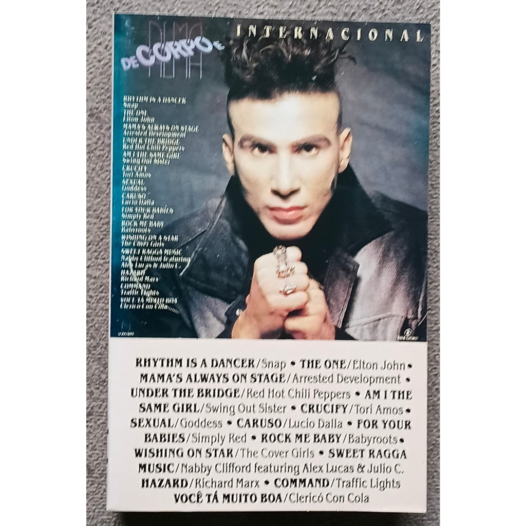 Fita K7 novela De Corpo e Alma Internacional 1992 Snap cassete Elton John Red Hot Chili Peppers