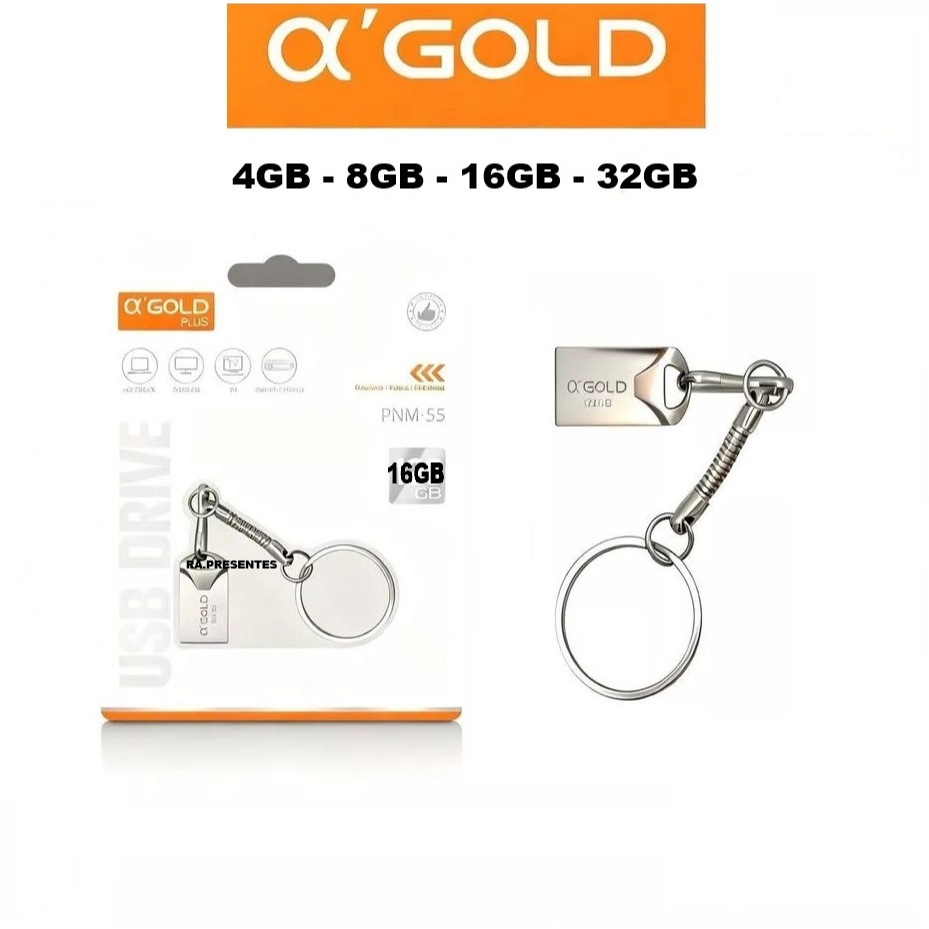 Mini Pendrive Original Modelo Chaveiro Metal Usb GB/8GB/16GB/32GB