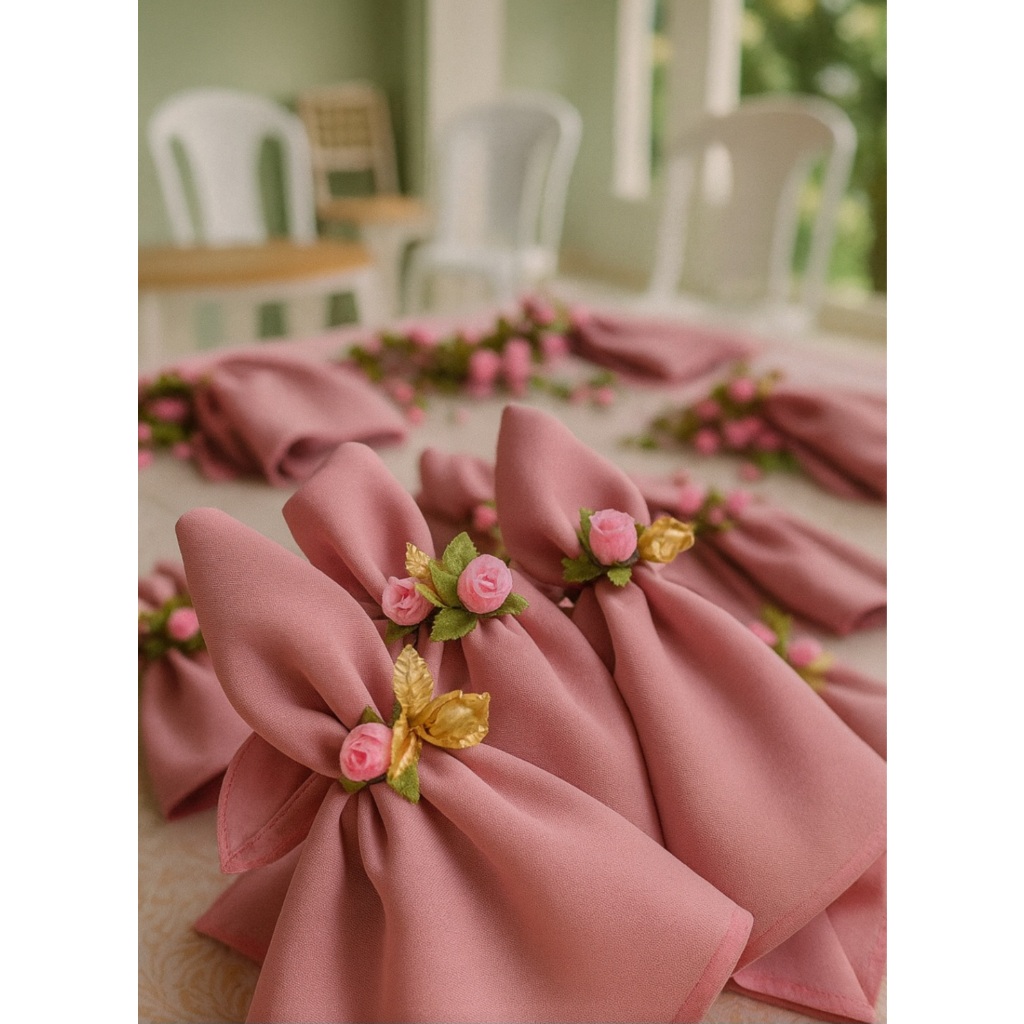 8 guardanapos na cor rose Oxford premium 35cm X 35cm em Oferta na Shopee