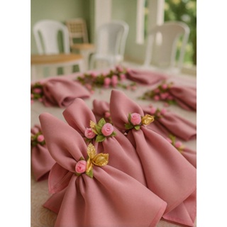 8 guardanapos na cor rose Oxford premium 35cm X 35cm em Oferta na Shopee
