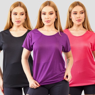Camisa Academia Dry Fit Blusa Feminina Furadinha Fitness— Musculação e Treino em Oferta na Shopee