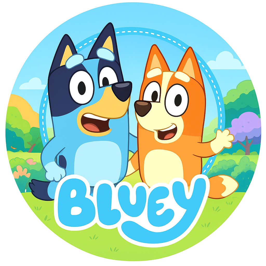 PAINEL VESTE FÁCIL BLUEY 50cm em Oferta na Shopee