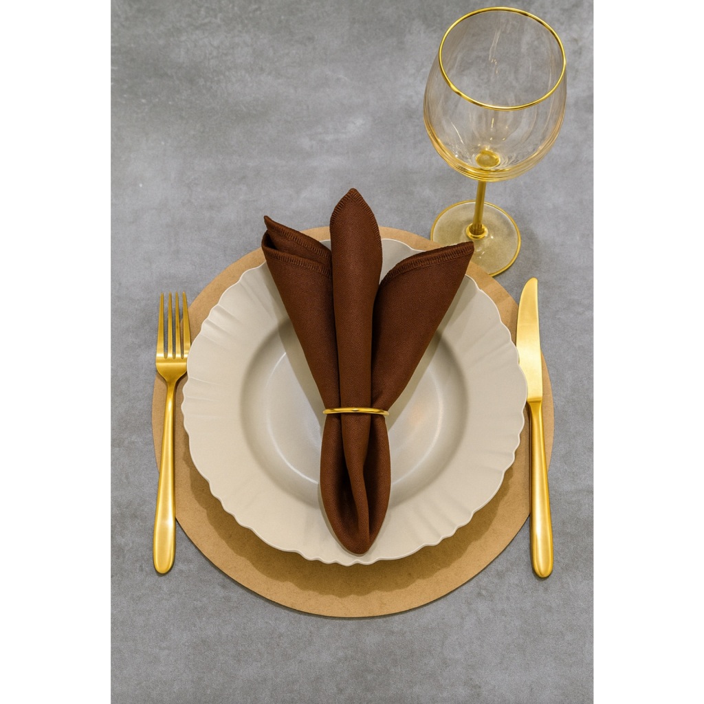 Kit 50 Guardanapos Mesa Posta Diversas Cores 35cm x 35cm em Tecido Oxford Premium