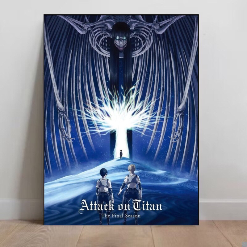 Quadro Placa Decorativa Attack On Titan The Final Season Titan Fundador Eren Mikasa Armin