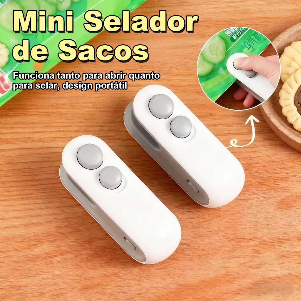 Seladora Magnética Mini – Abre e Fecha, Vedadora de Alimentos Portátil