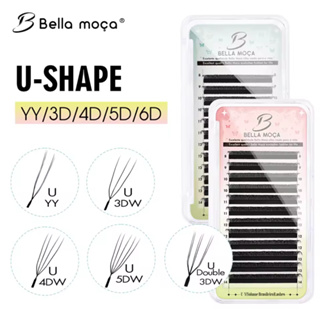 Cílios Bella Moça Fio U Preto Curvatura D Volume Brasileiro YY/3DW/4DW/5DW/3DW Duplo em Oferta na Shopee