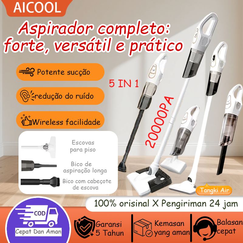 Limpiador de vácuo sem fio rechargeable Sucção poderosa Portável multifuncional A família é essencial em Oferta na Shopee