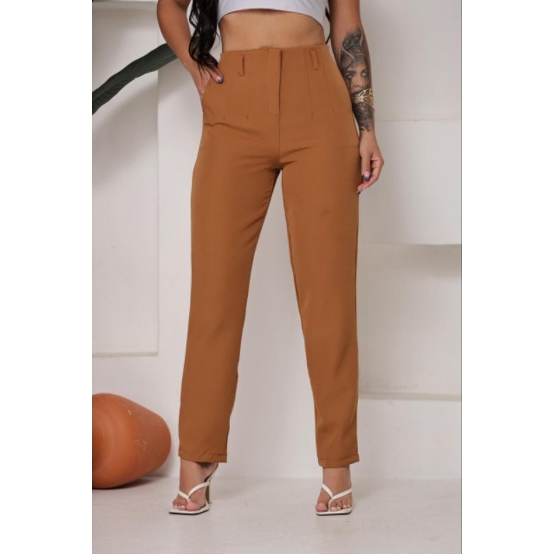 Calça social skinny alfaiataria maravilhosa em Oferta na Shopee