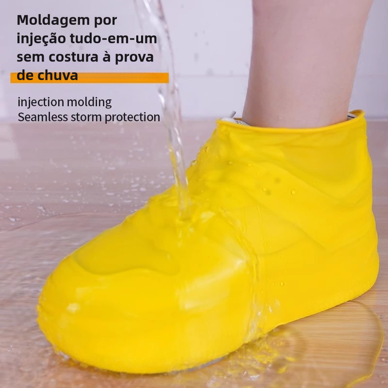 Protetor de calçado para chuva unissex: antiderrapante, à prova d'água, reutilizável em Oferta na Shopee