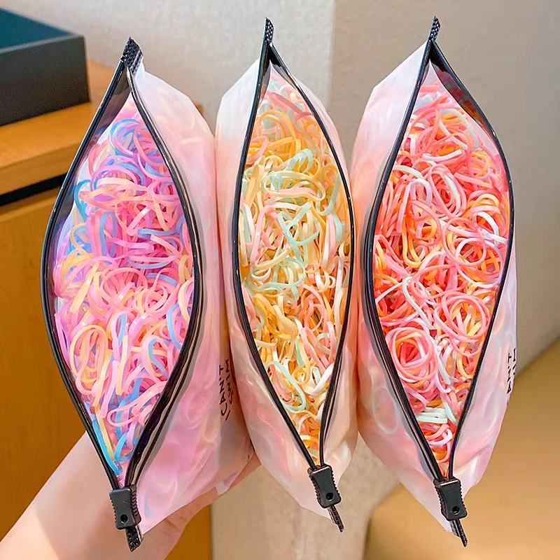 Conjunto de Elásticos Coloridos - Resistentes, Perfectos para Penteados Casuais e Festivos