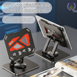 Suporte de Mesa para Tablet 360° em Aço Carbono | Base Ajustável e Dobrável | Suporte Ergonômico em Oferta na Shopee