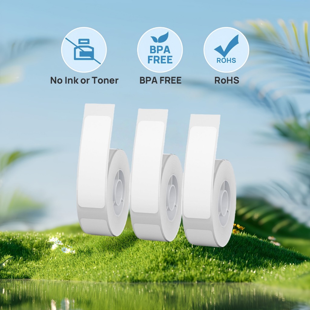 Papel para etiquetas de 15 x 30 mm, branco, 3 rolos por caixa Papel especial para impressão de etiquetas