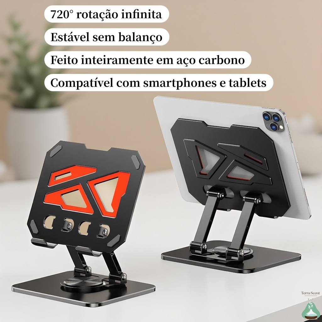 Suporte de Alumínio Dobrável Ajustável Rotacionável 360° Para iPad em Oferta na Shopee