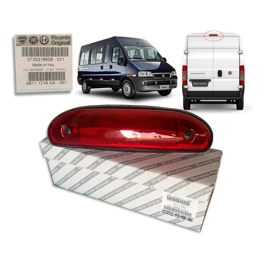 Brake Light Lanterna Original Fiat Ducato Boxer Jumper Todas mopar 735318908 em Oferta na Shopee