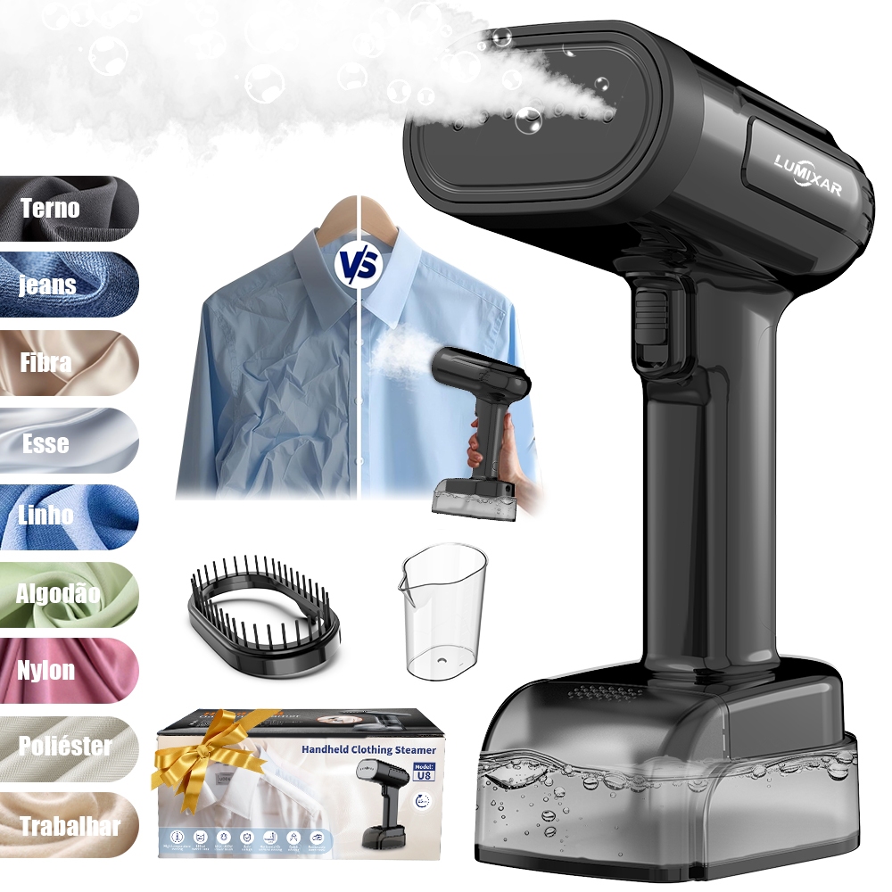 Vaporizador Portátil 1800W 350ml Anti-Gotejamento, Painel Cerâmico, Passagem Vertical e Horizontal, Desligamento Automát em Oferta na Shopee