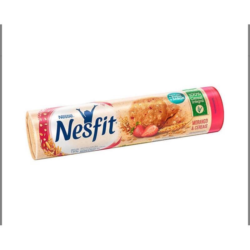 Kit 2 Biscoito NESFIT Morango e Cereais 160g