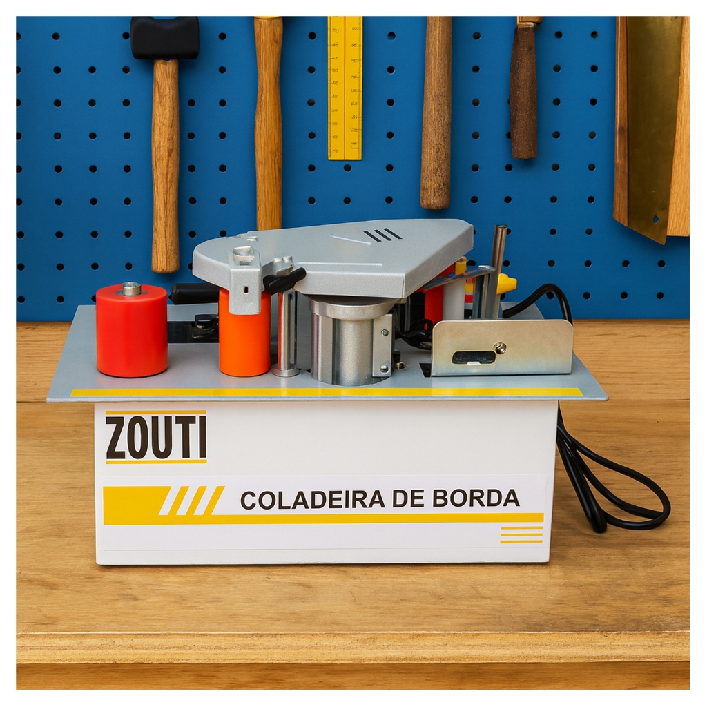 Coladeira Borda Mdf Corte Automático Zouti Embutir Bancada