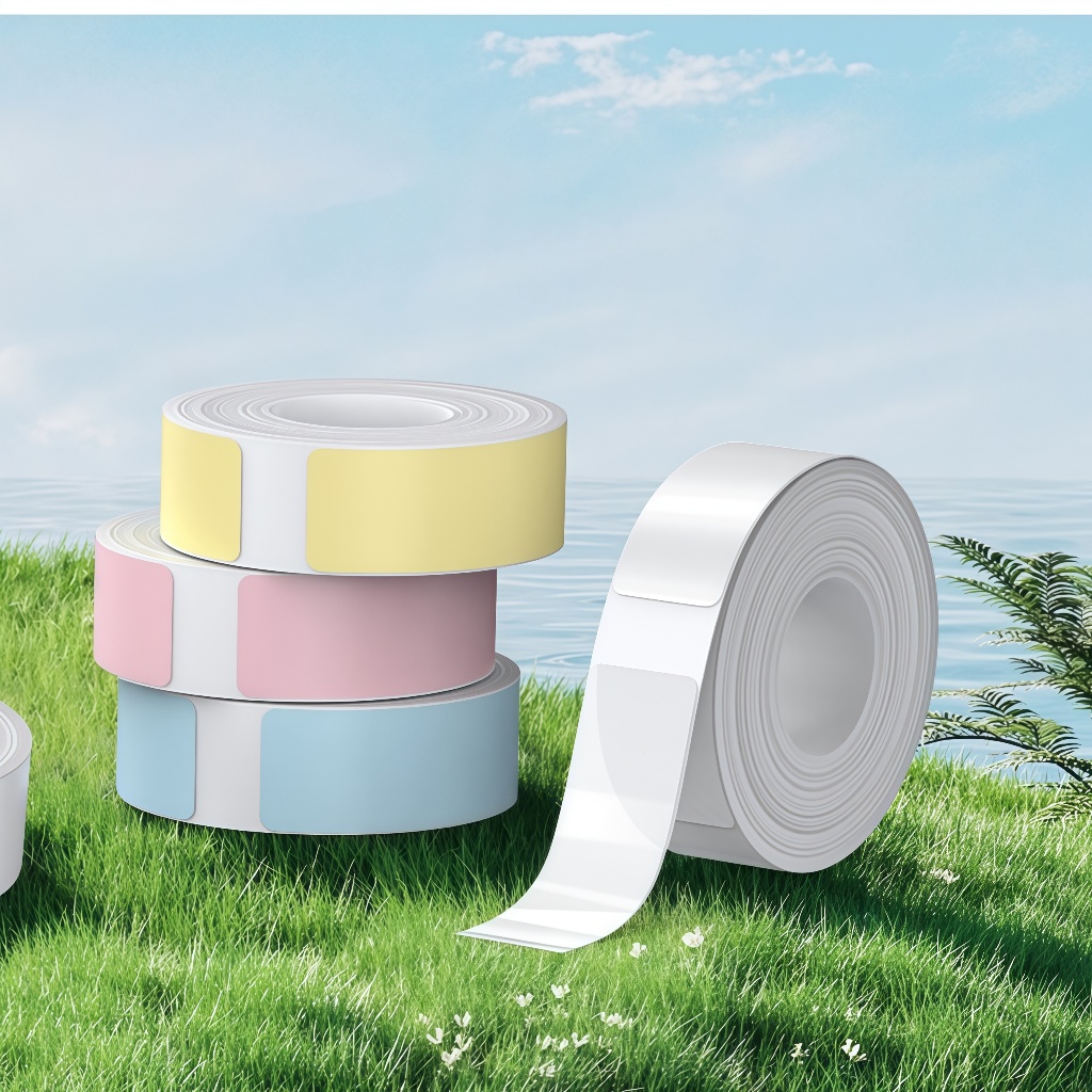 Papel para etiquetas 15×30 mm 1 caixa de cada uma das 4 cores 12 rolos Etiqueta Térmica