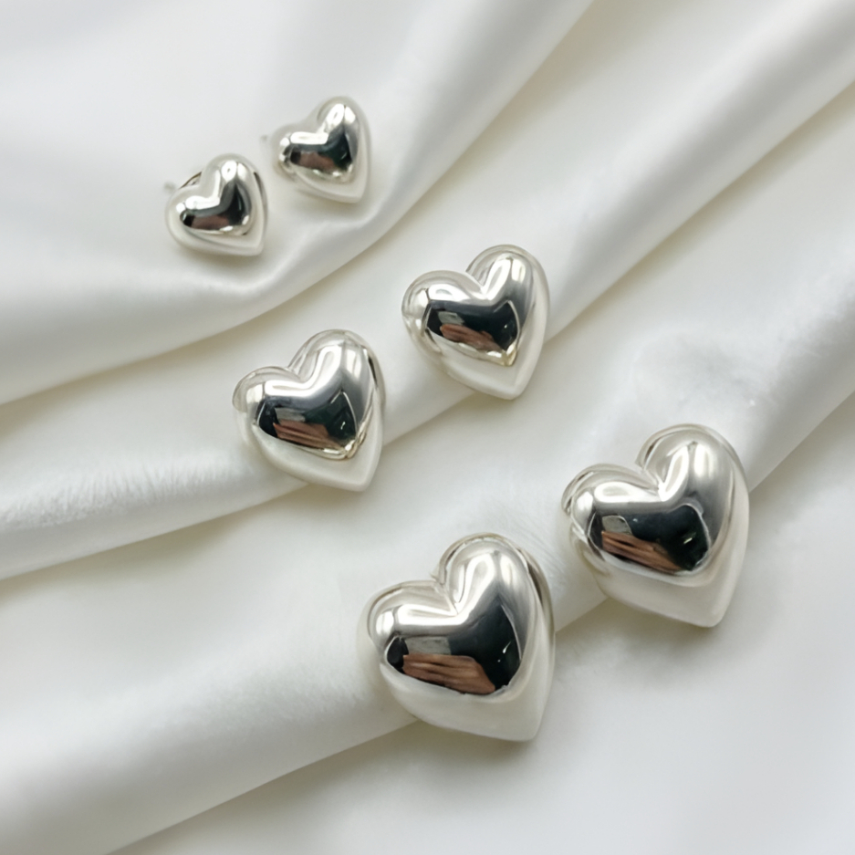 Brinco Feminino Trio Coração Prata 925 Legitima Sofiticado e Elegante 33Kilates B. em Oferta na Shopee