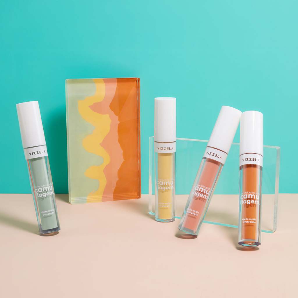 Imagem Corretivo Líquido Camuflagem Laranja Olheiras Azuladas Vegano Original Vizzela