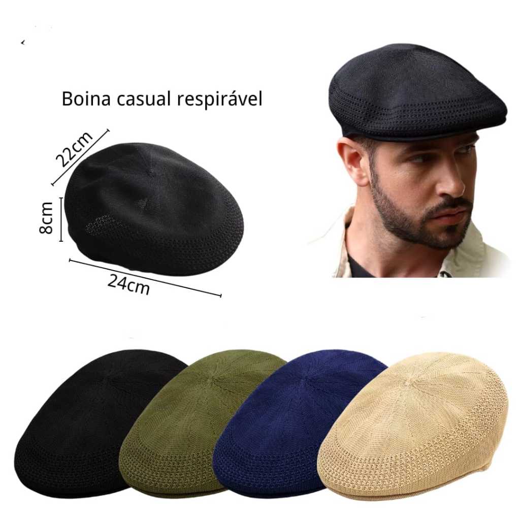 Boné boina trico varias cores lisa em Oferta na Shopee