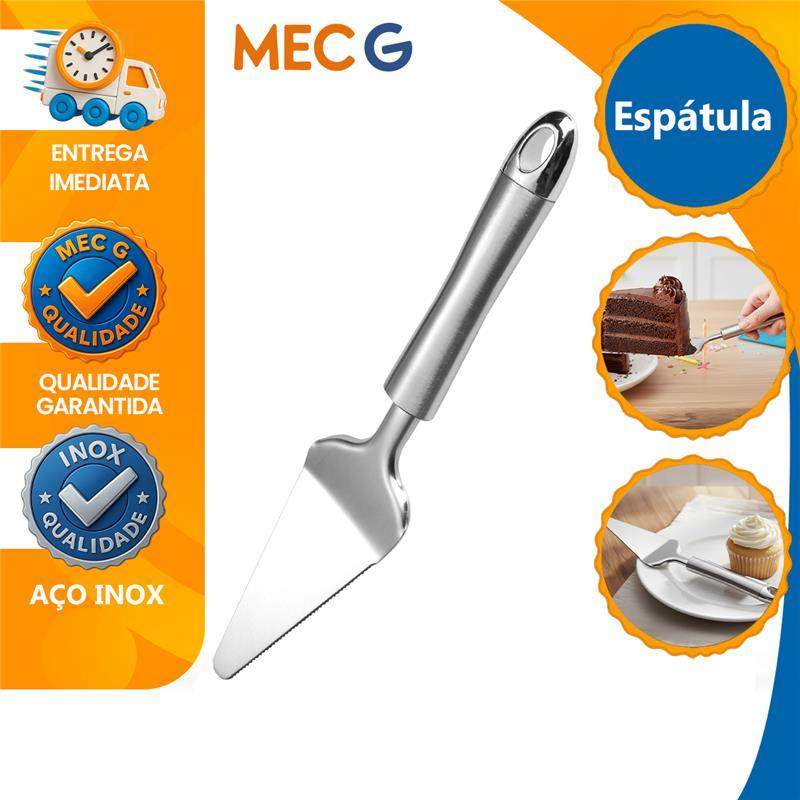 Espátula para Cortar Bolo Torta e Pães de Aço Inox Mec g Essencials em Oferta na Shopee