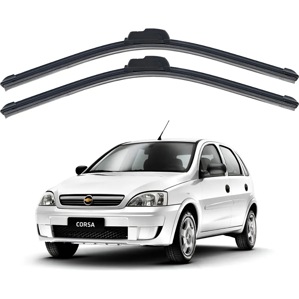 Par Palheta Limpador Parabrisa Corsa Hatch Sedan 2003 à 2012 Paleta Parabrisa Corsa 2003 à 2012