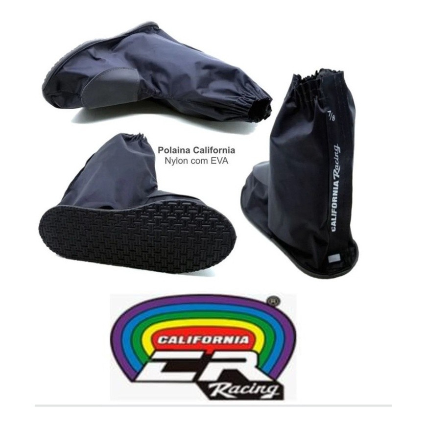 Polaina / Galocha De Chuva Pvc California Racing Motoqueiro