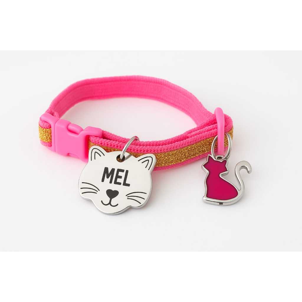 Coleira para Gato Anti Enforcamento com Plaquinha de Identificação Imediato em Oferta na Shopee