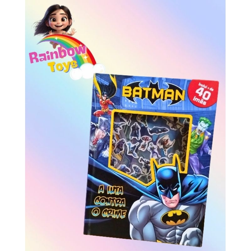 Livro Mágico do Batman -A Luta Contra O Crime Dc Comics, com imãs