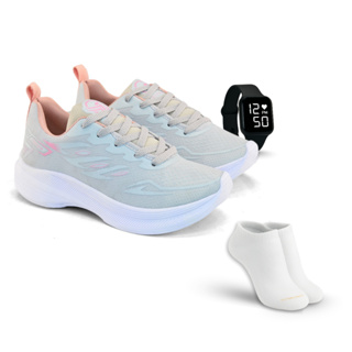 Tênis Feminino Running Ultra Leve Para Corridas + Relógio + Meia em Oferta na Shopee