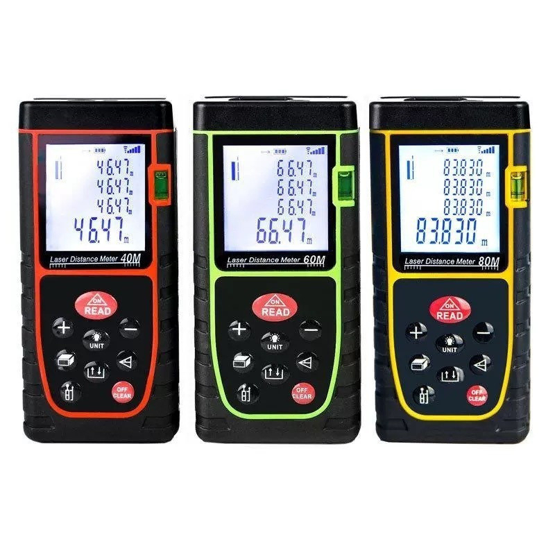 Medidor de Distância Laser 40m Alta Precisão | Trena Digital m/in/ft Display LCD