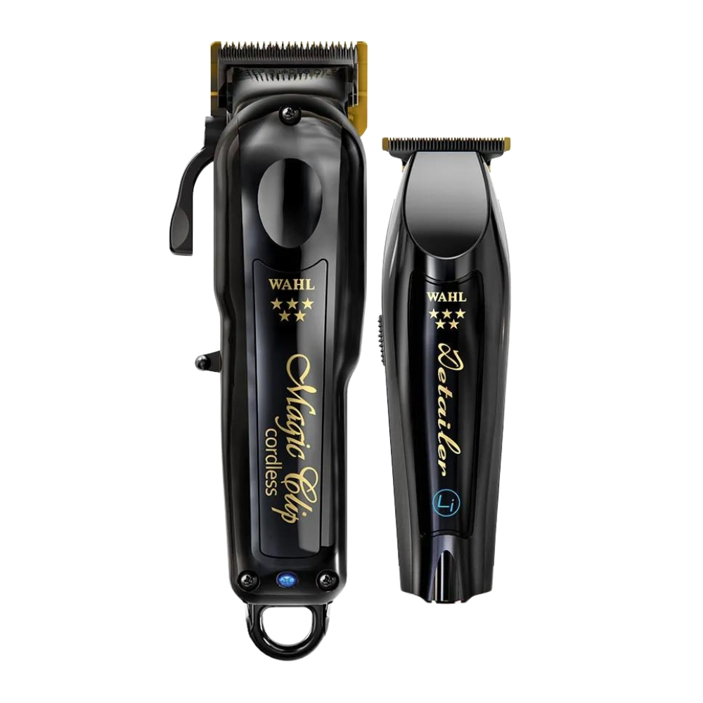 Kit Combo Máquina de Cortar Cabelo Magic Clip Cordless e Detailer Barber Cordless Wahl Bivolt