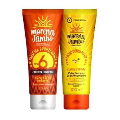 KIT PARAFINA CENOURA E URUCUM 100G E LOÇÃO DOURA PELOS 100ML