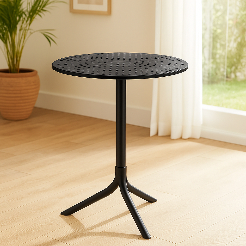 Mesa Bistrô Baixa Bar Varanda Área Gourmet Salão de Festas Design Perfurado Resistente Fácil Limpar