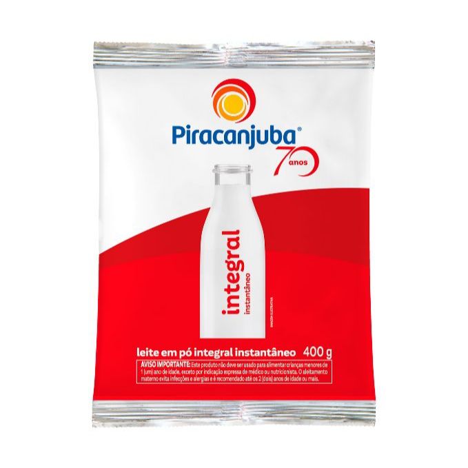 Leite em Pó Integral Instantaneo Piracanjuba 400g