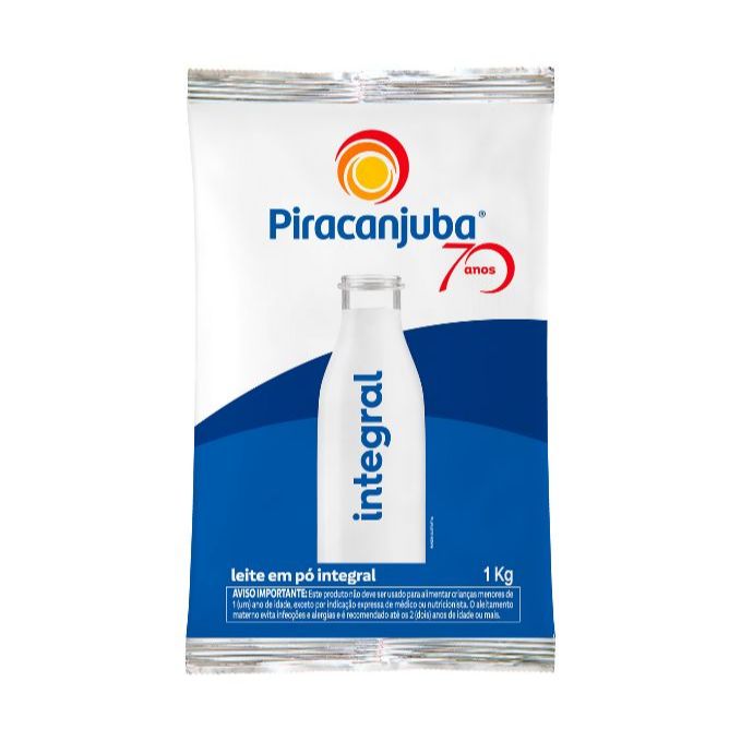 Leite Em Pó Integral Piracanjuba Pacote 1kg em Oferta na Shopee