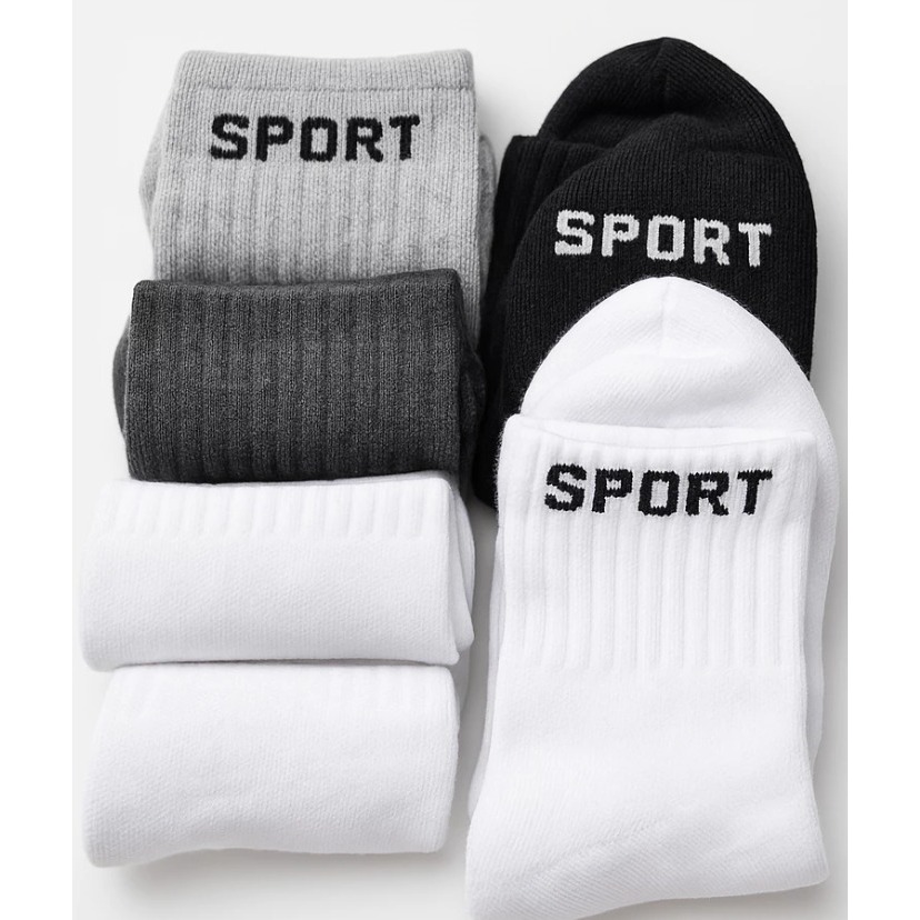 Kit 12 Pares de Meias Unisex Cano Alto Algodão Preto Branco Cinza - Confortáveis e Resistentes