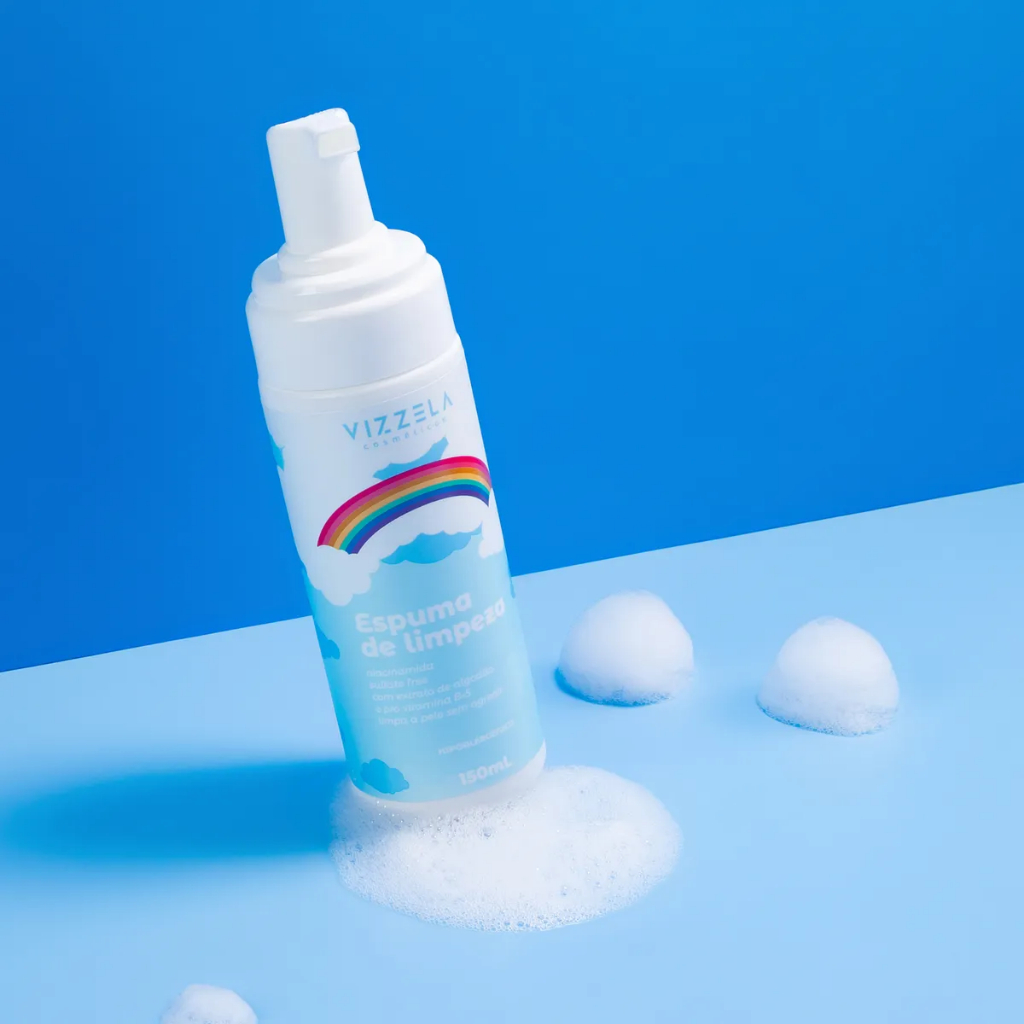 Espuma Facial Nuvem Limpeza Hidratação Profunda Niacinamida Vegano Original Vizzela em Oferta na Shopee