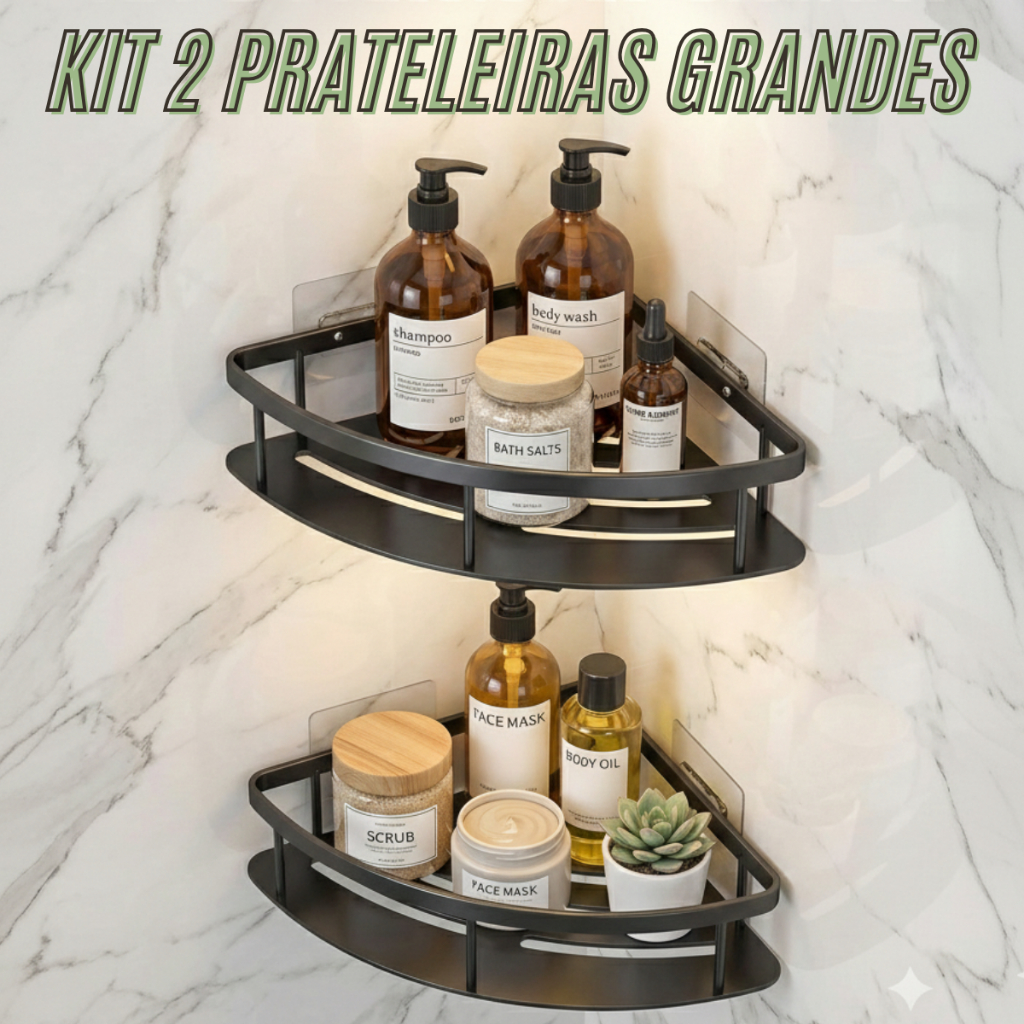 Prateleira Suporte Com Alto Adesivos Para Parede Banheiro Cozinha Lavanderia Organizador De Metal Shampoo Sabonete