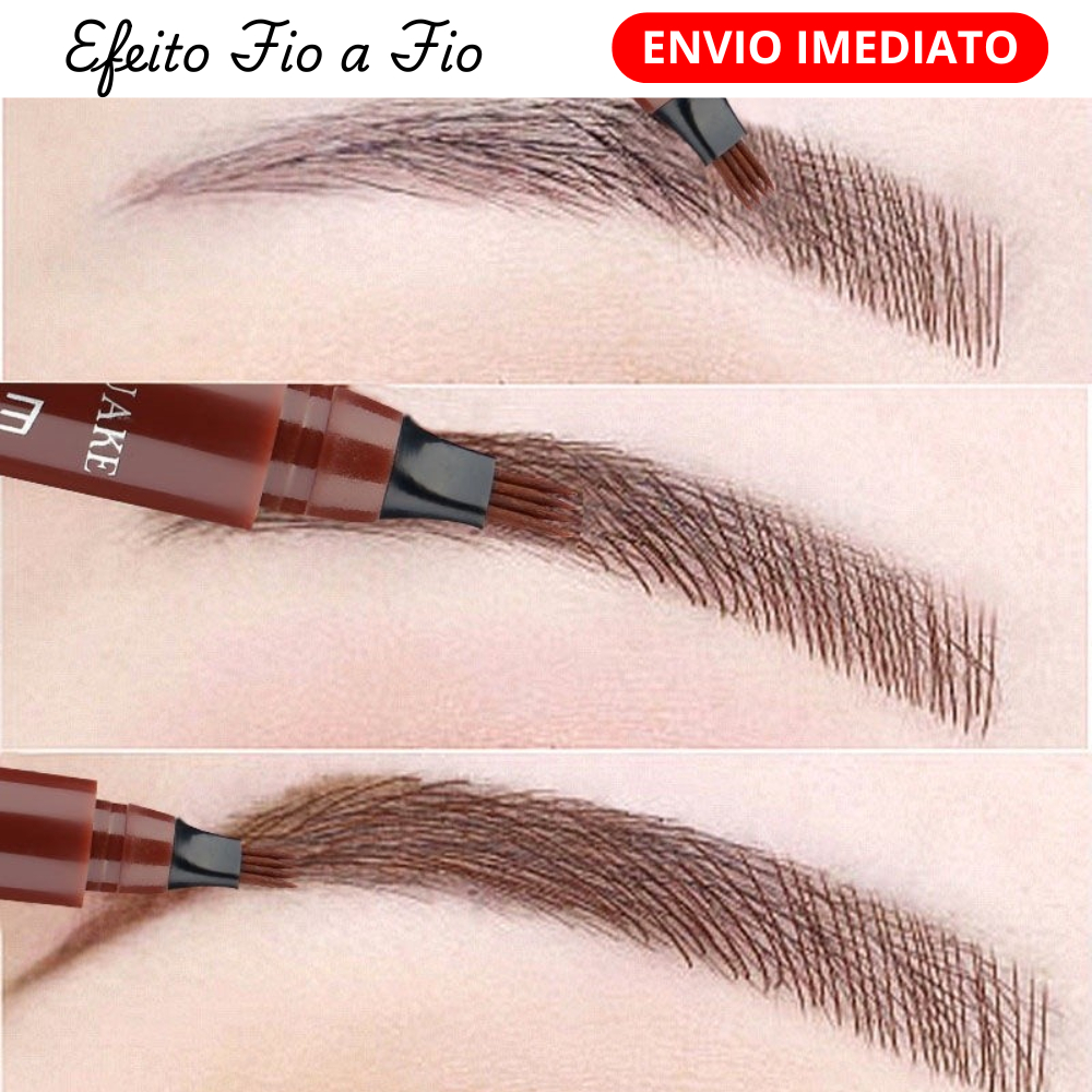 Caneta de Sobrancelha Barba à Prova D’Água Microblading 4 pontas Tip Brow Fio a Fio