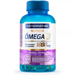Ômega 3 Óleo de Peixe Nutrição em cápsulas Com 1000mg Catarinense 120 Cápsulas