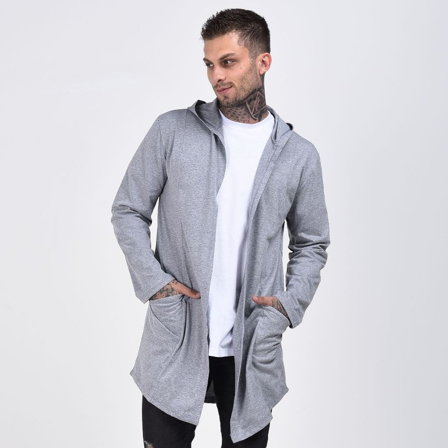 Cardigan Blazer Masculino com Capuz Malha Algodão em Oferta na Shopee