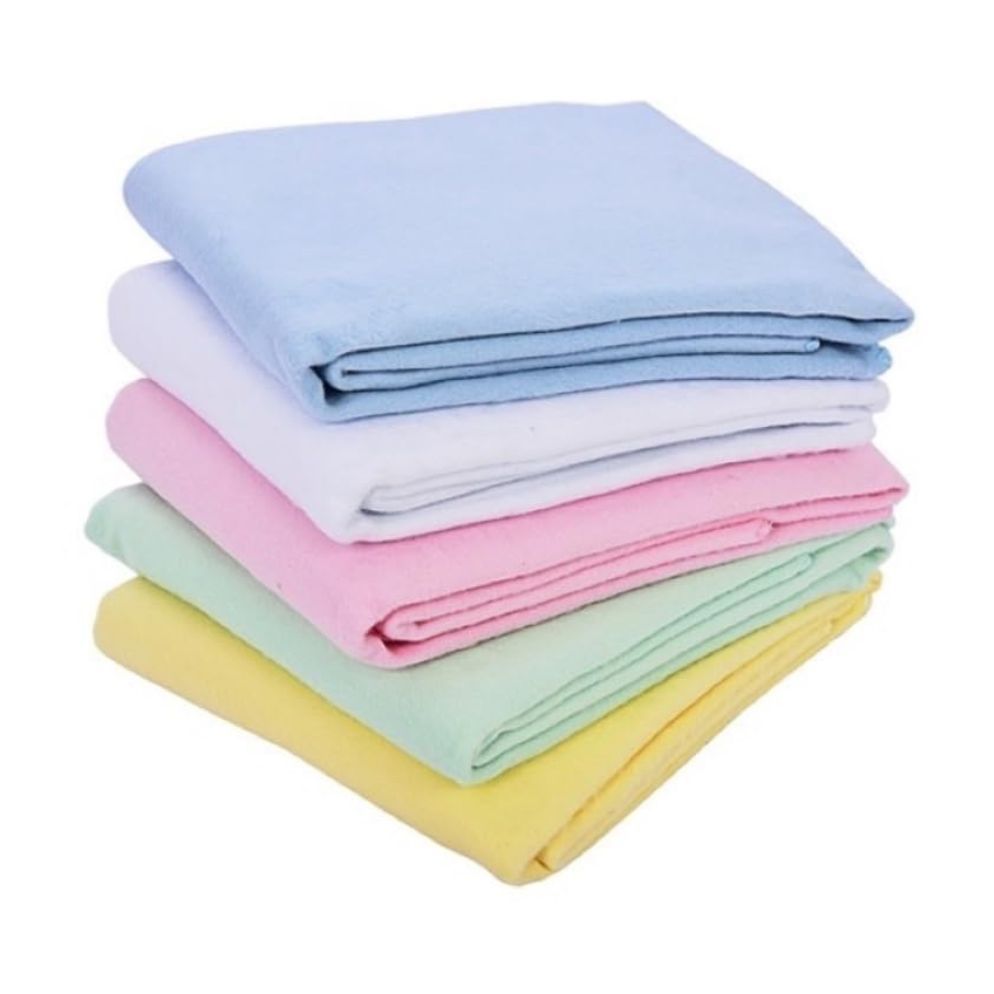 Kit 3 Peças Cueiro Premium Manta Bebê Liso Flanelado 1,00 x 0,80 Enxoval — imagem 2 de 2